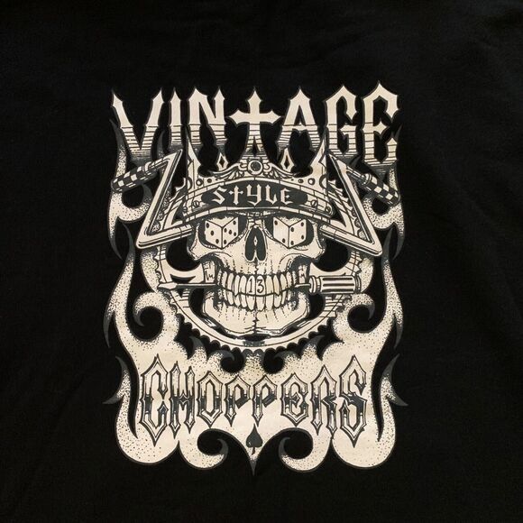 Vintage Choppers Hoodie Mens XXL Black WEST COAST CHOPPERS STYLE 2XL - Picture 2 of 8